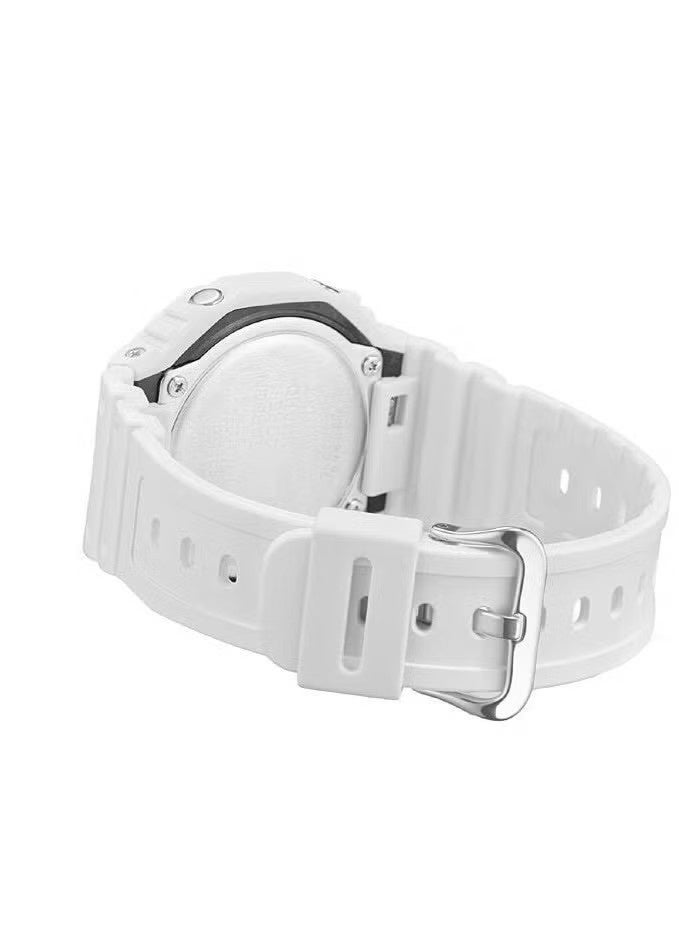 G-SHOCK ساعة يد أنالوج رقمية بيضاء من الراتنج مع حزام GA-2100-7A7 للجنسين - Image 5